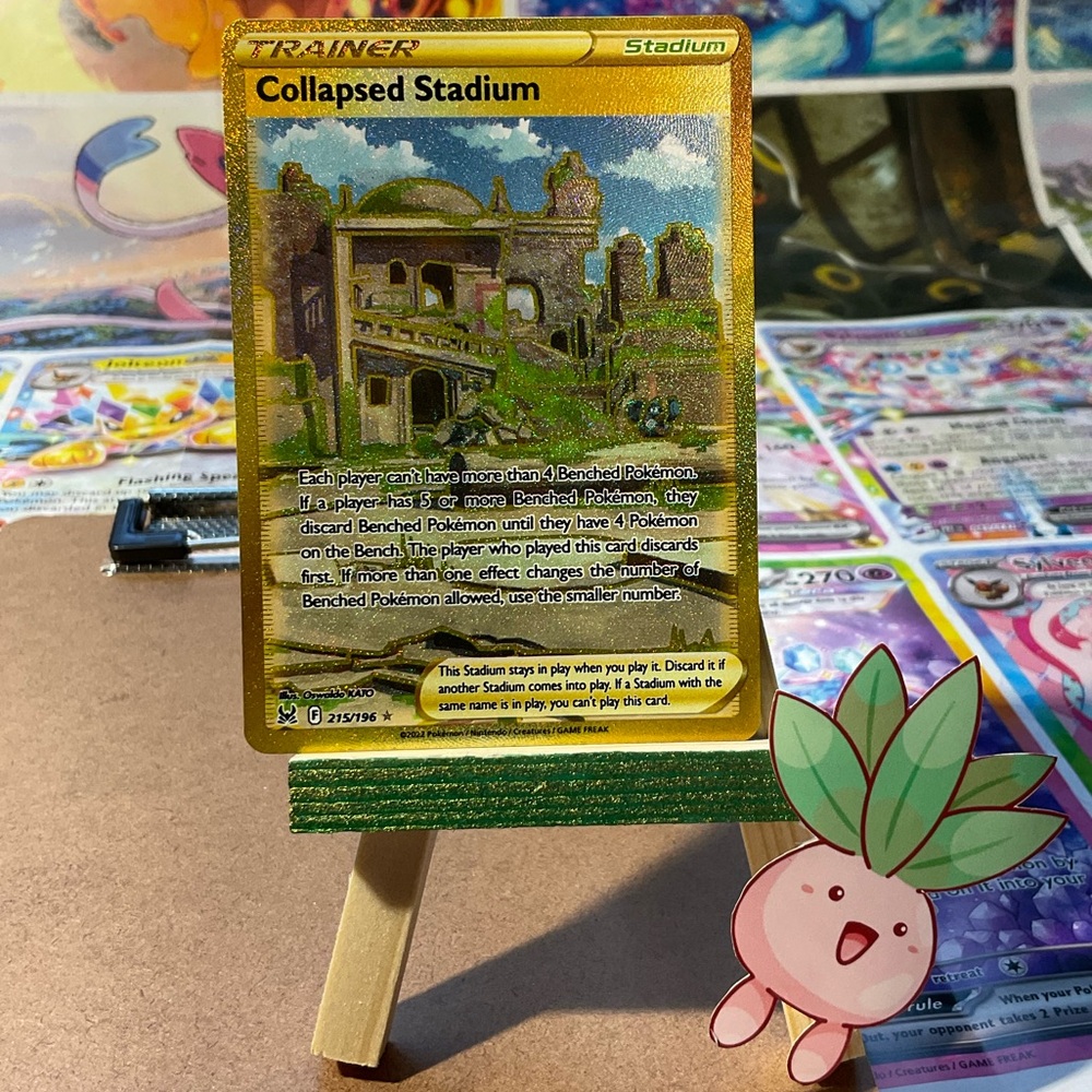 Trainer Collapsed Stadium GOLD SECRET RARE Sw&Sh Lost Origin 215/196